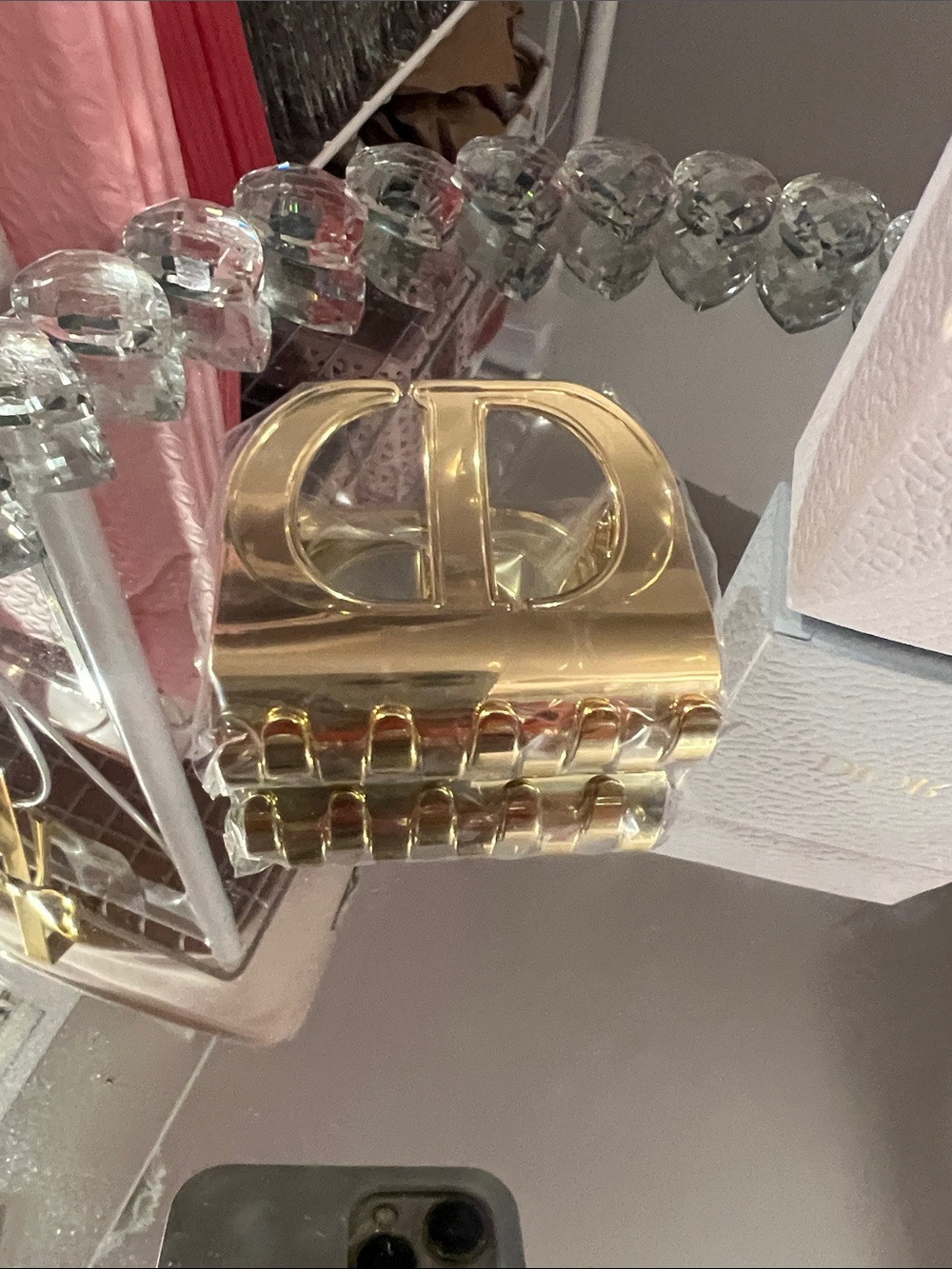 Dior Gold CD Logo Hair Claw - Picture 3 of 5